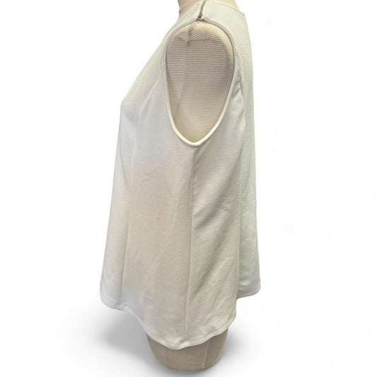 Ashley stewart white asymmetrical hem