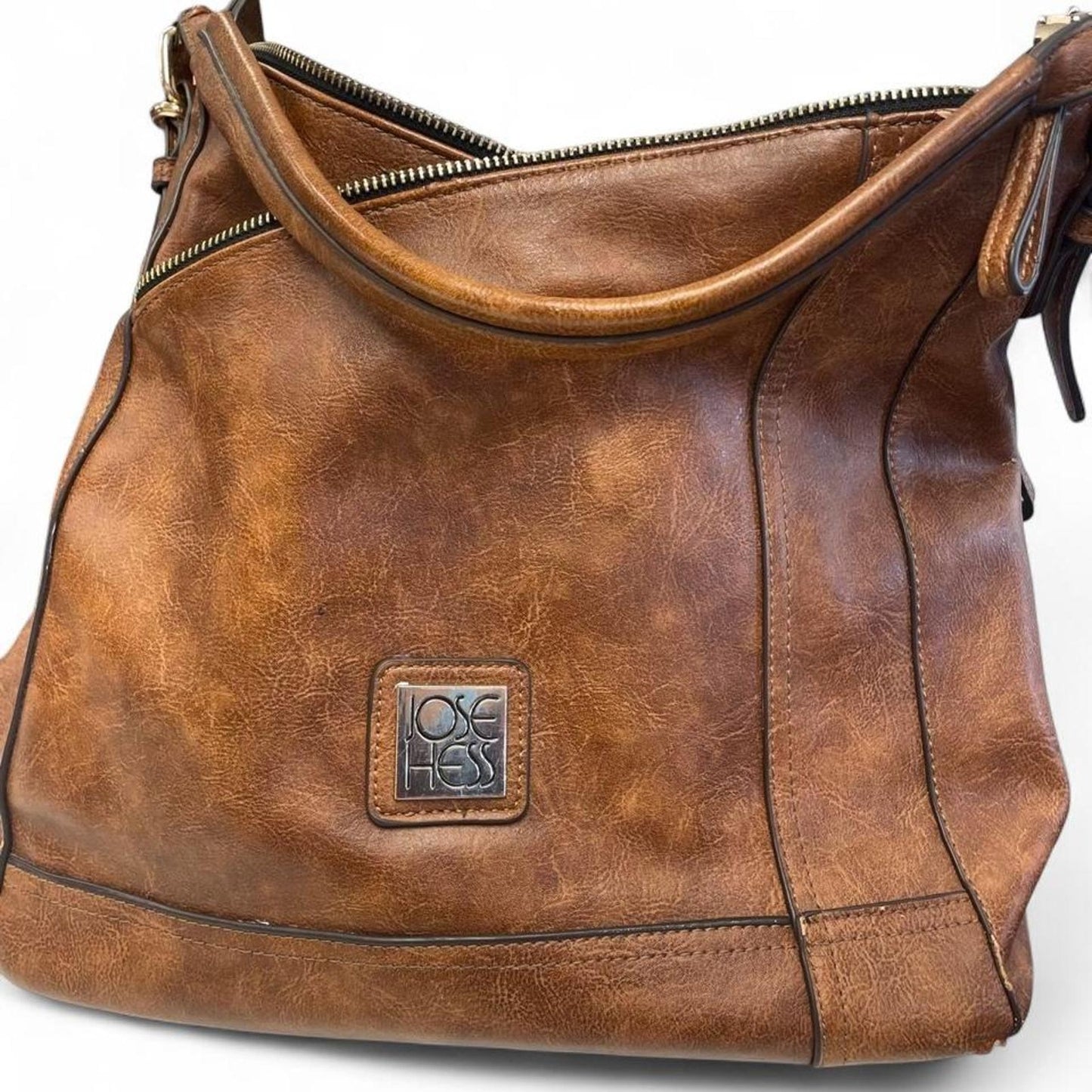 Love hat brown leather shoulder