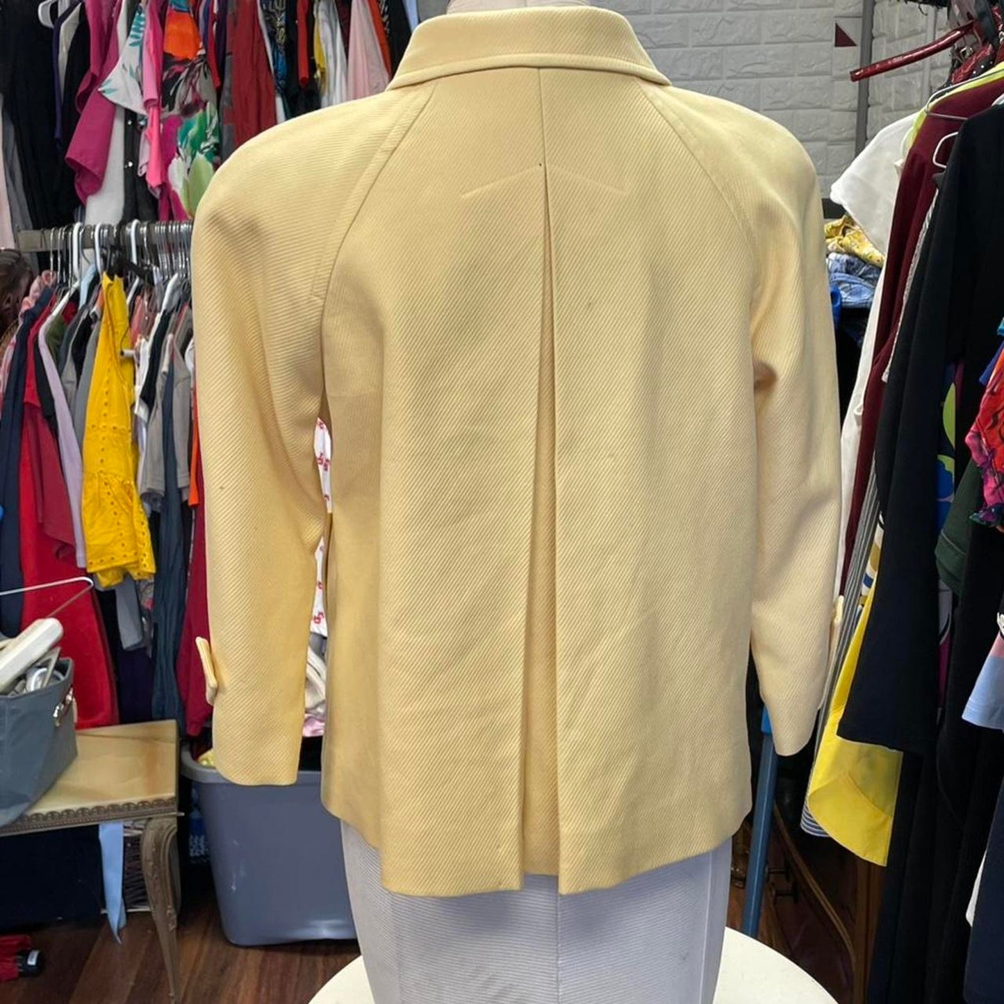 Talbots yellow button up jacket