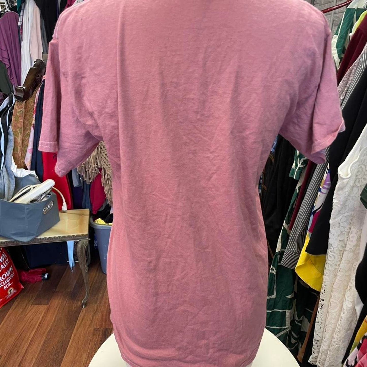 Metallica pink skull tee size
