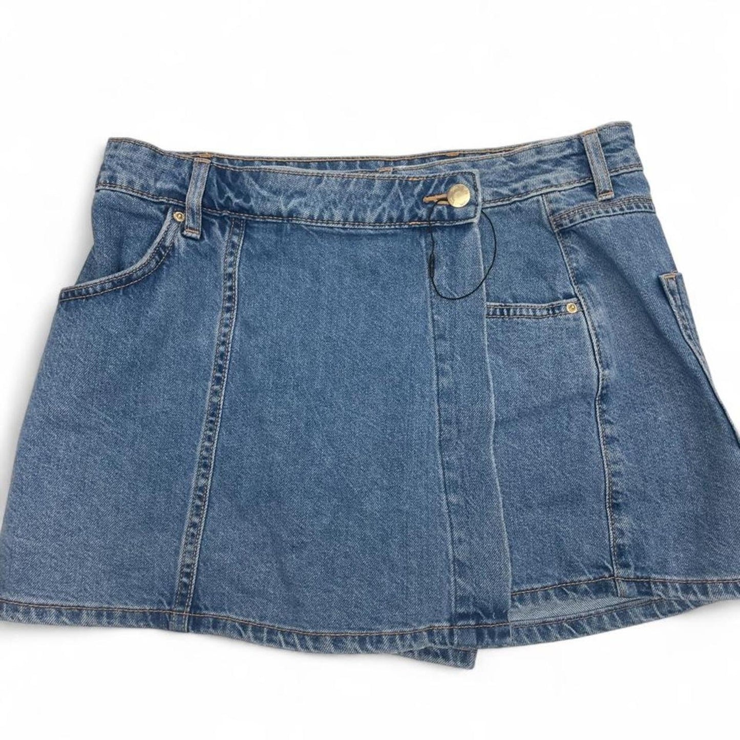 Zara blue denim mini skirt