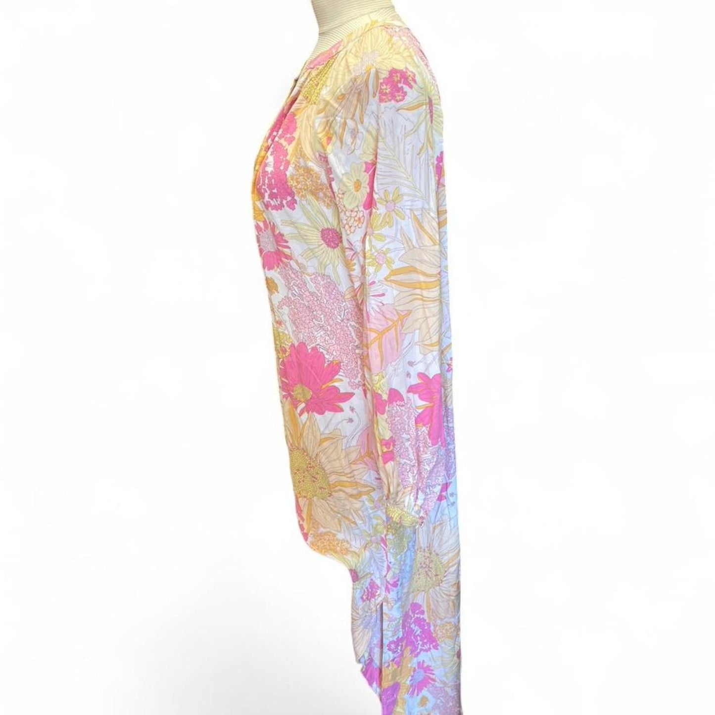 Floral maxi dress with long