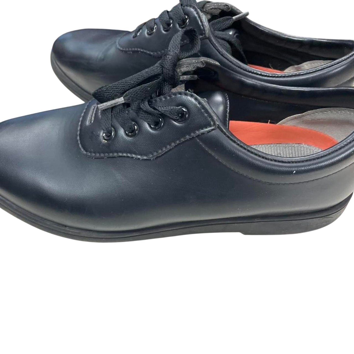 Black leather lace up shoes