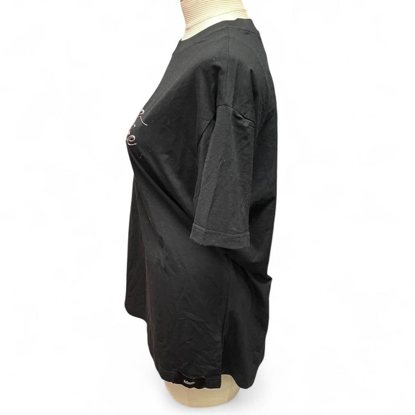 Influence black cotton t shirt with