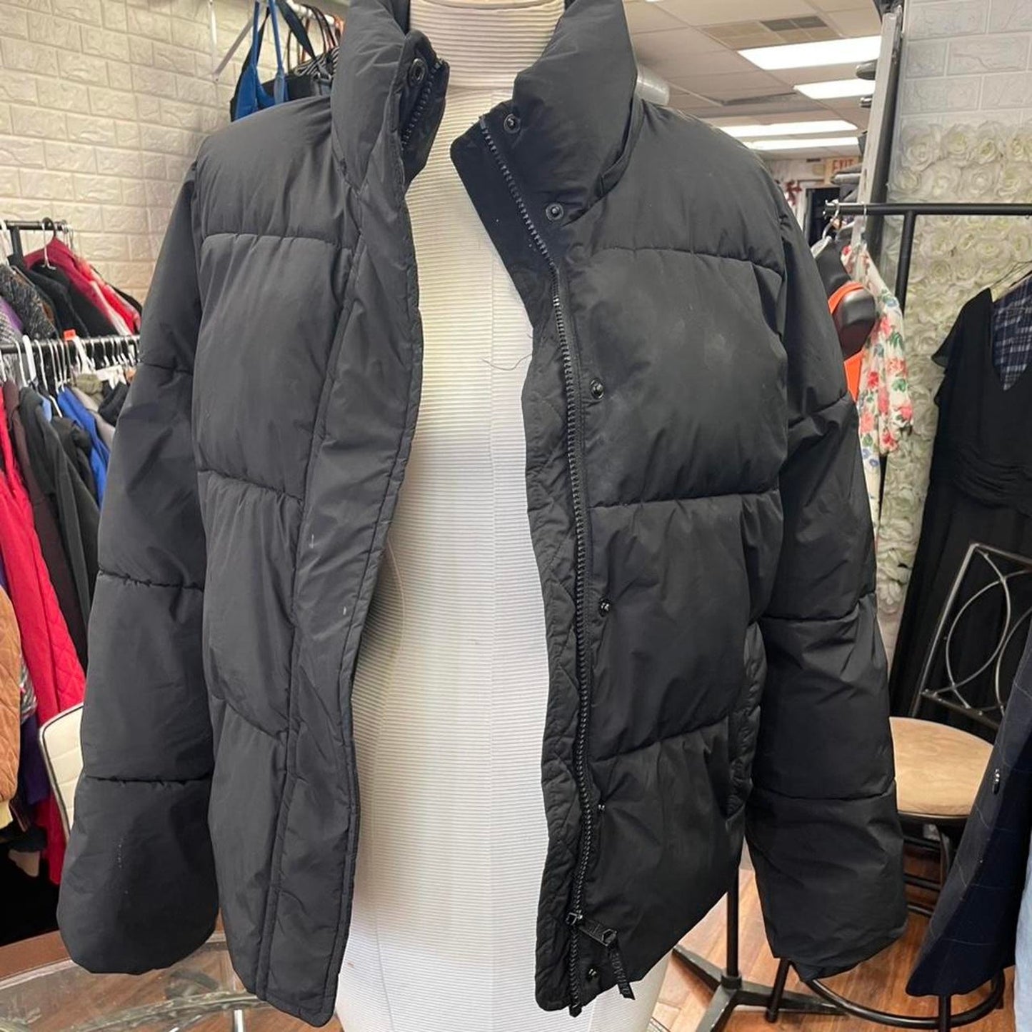 Black puffer jacket