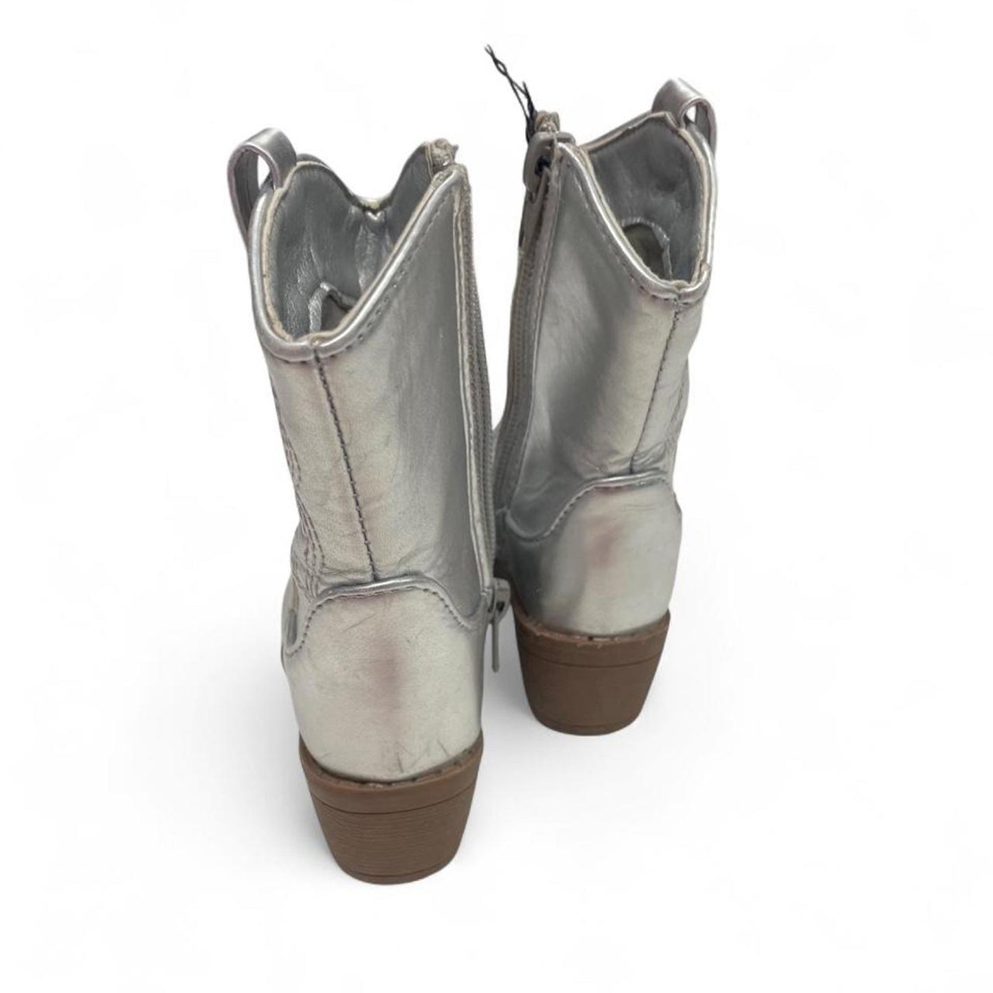Silver cowboy boots