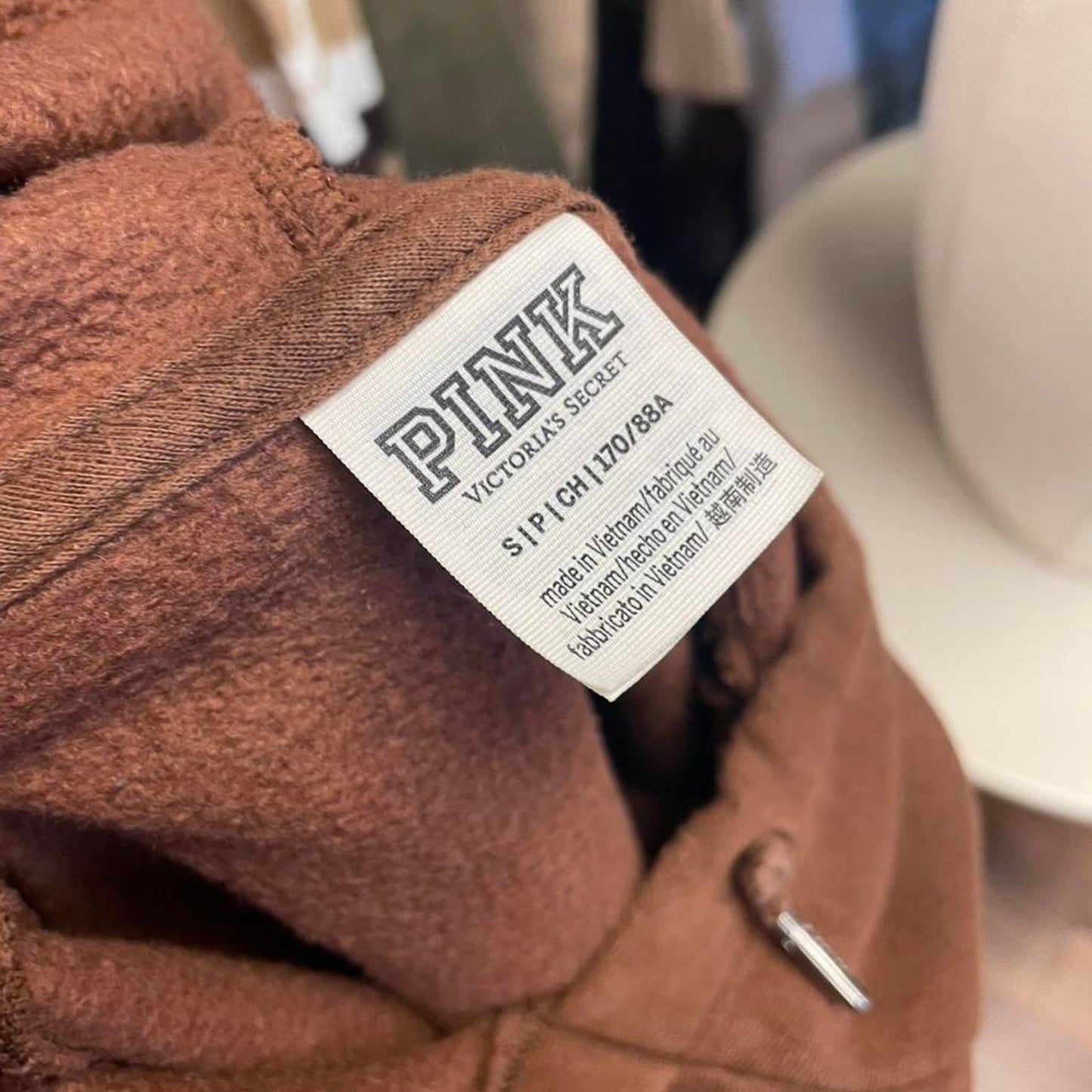Brown victorias secret pink zip