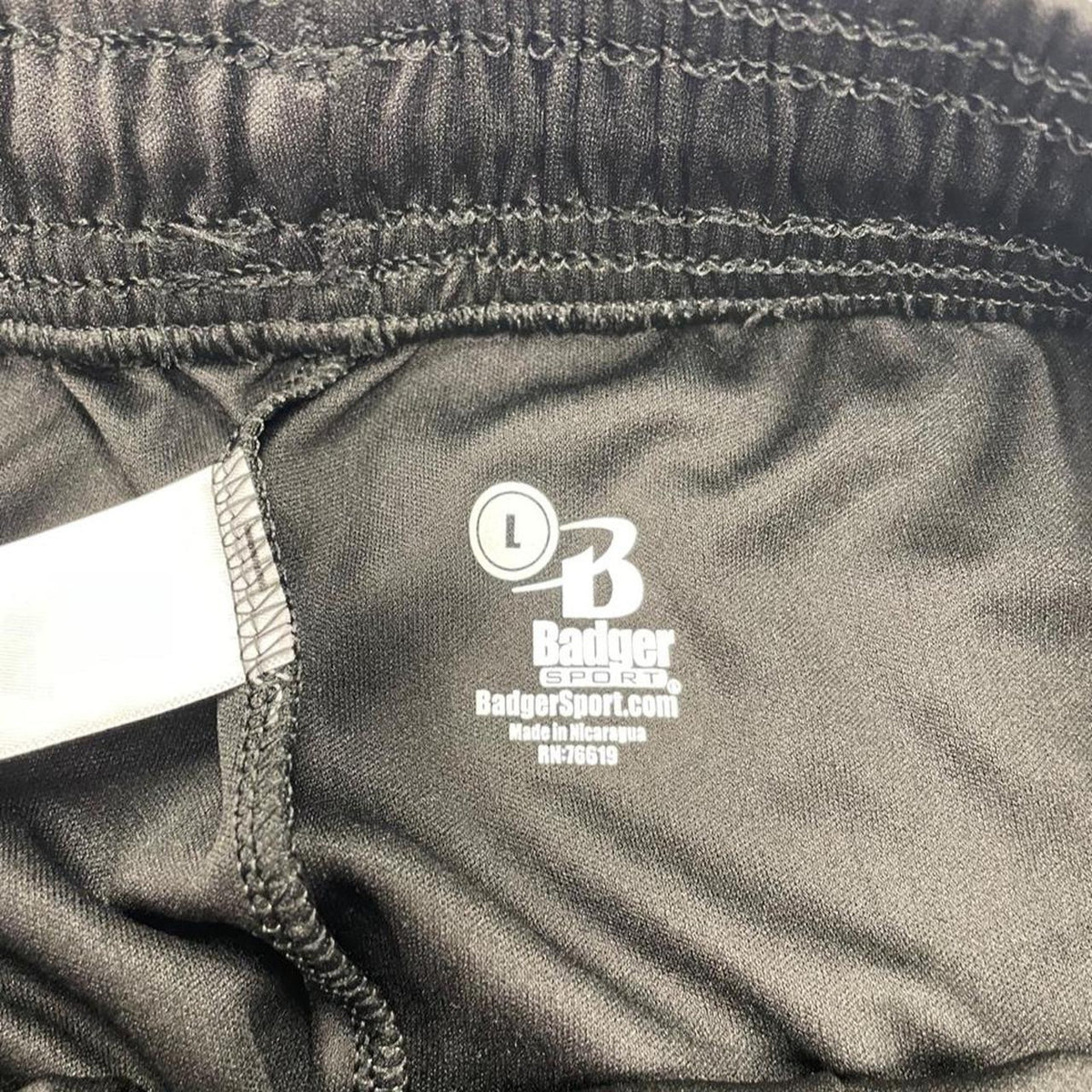 A.Badger sport black shorts size