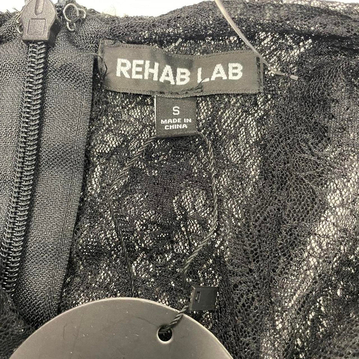 Rehab lab black asymmetrical halter