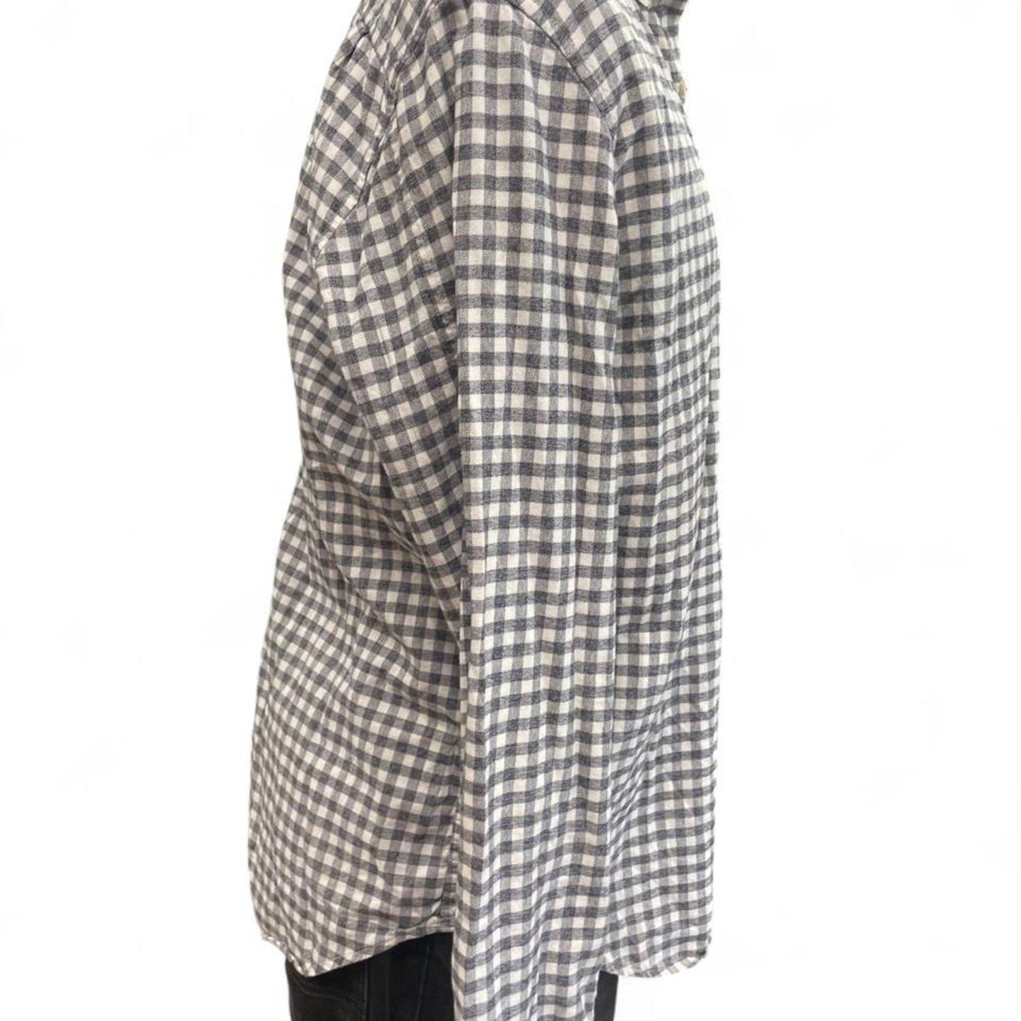 Banana republic white blue button up