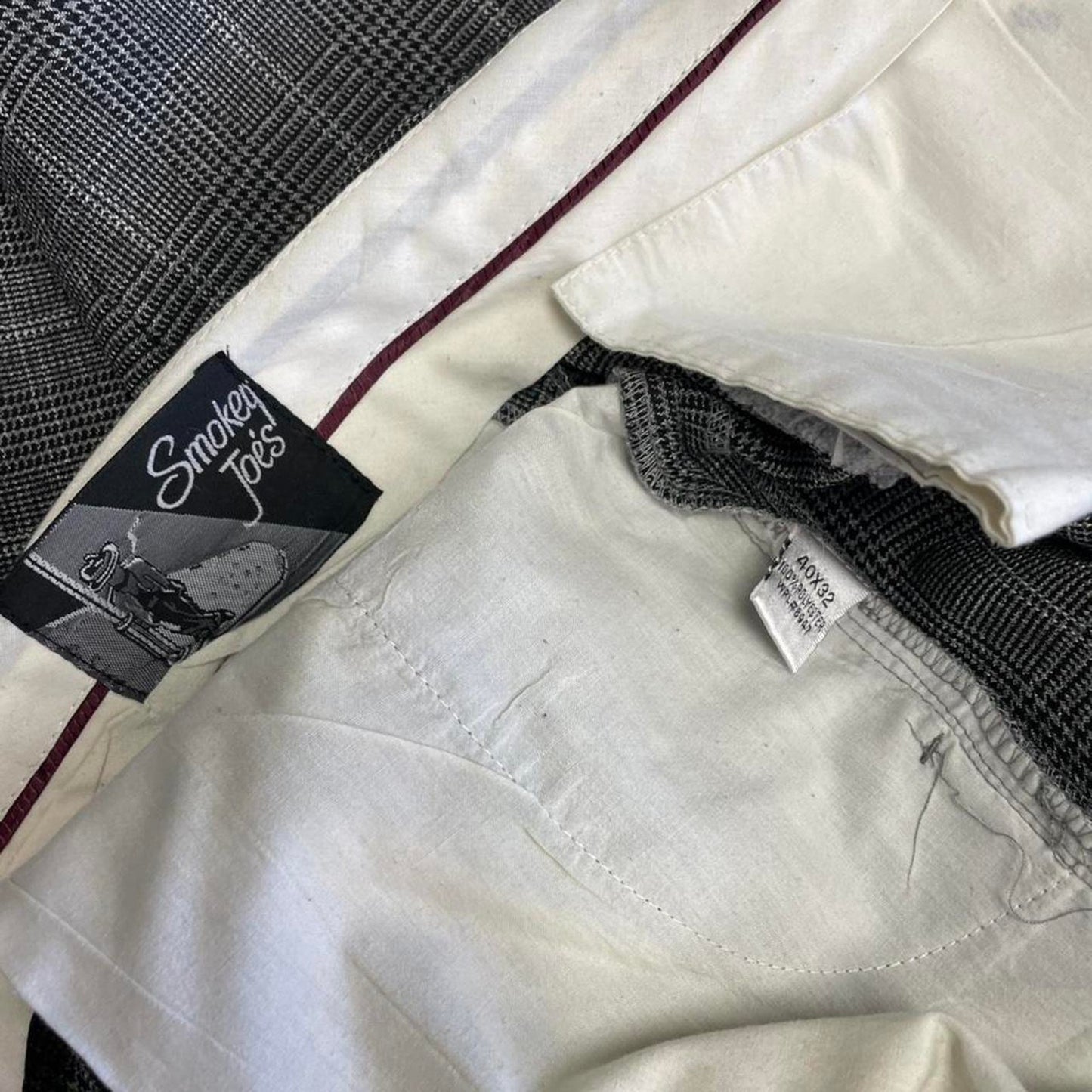 Mens size 40/32 grey plaid