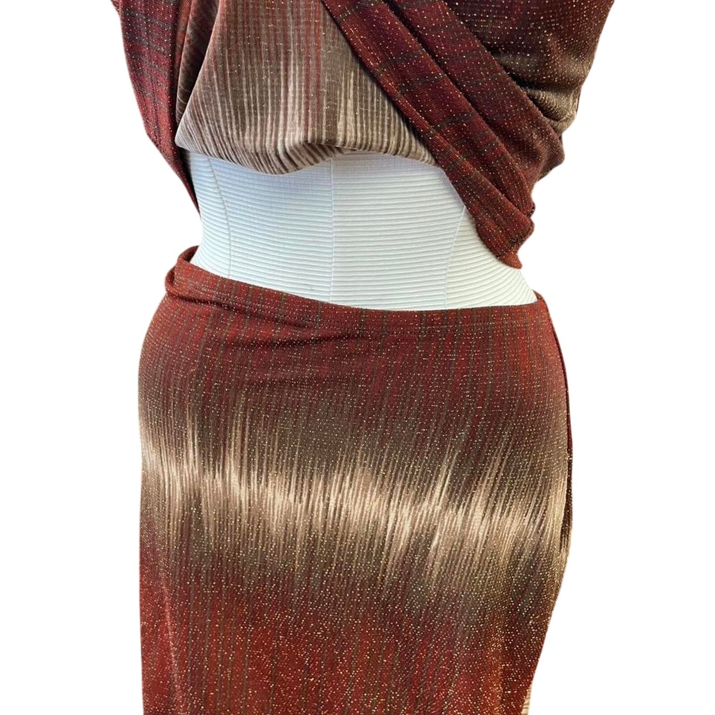 Ombre metallic two piece with