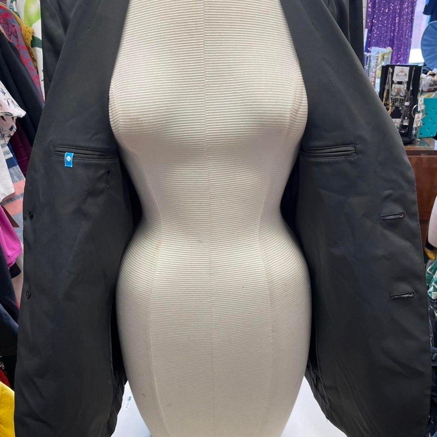 Black blazer with silver buttons