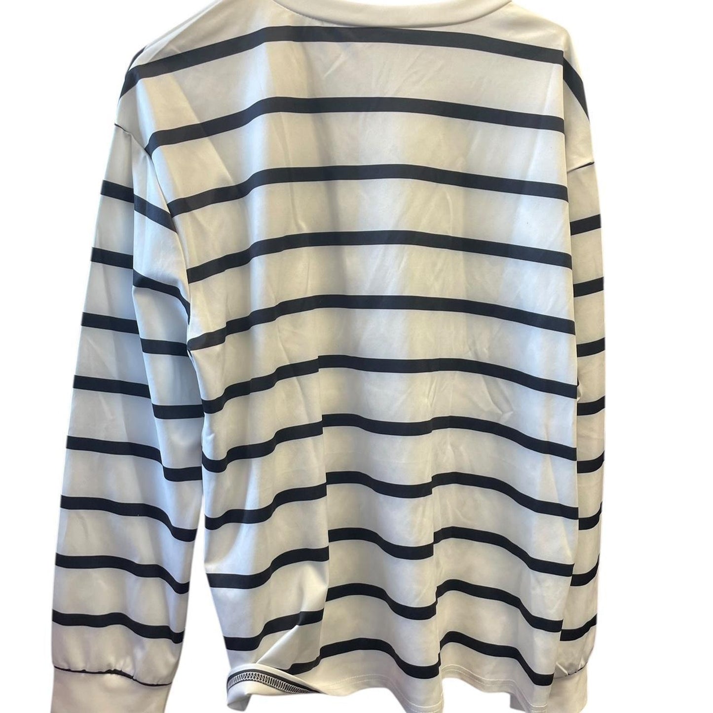 White and black striped