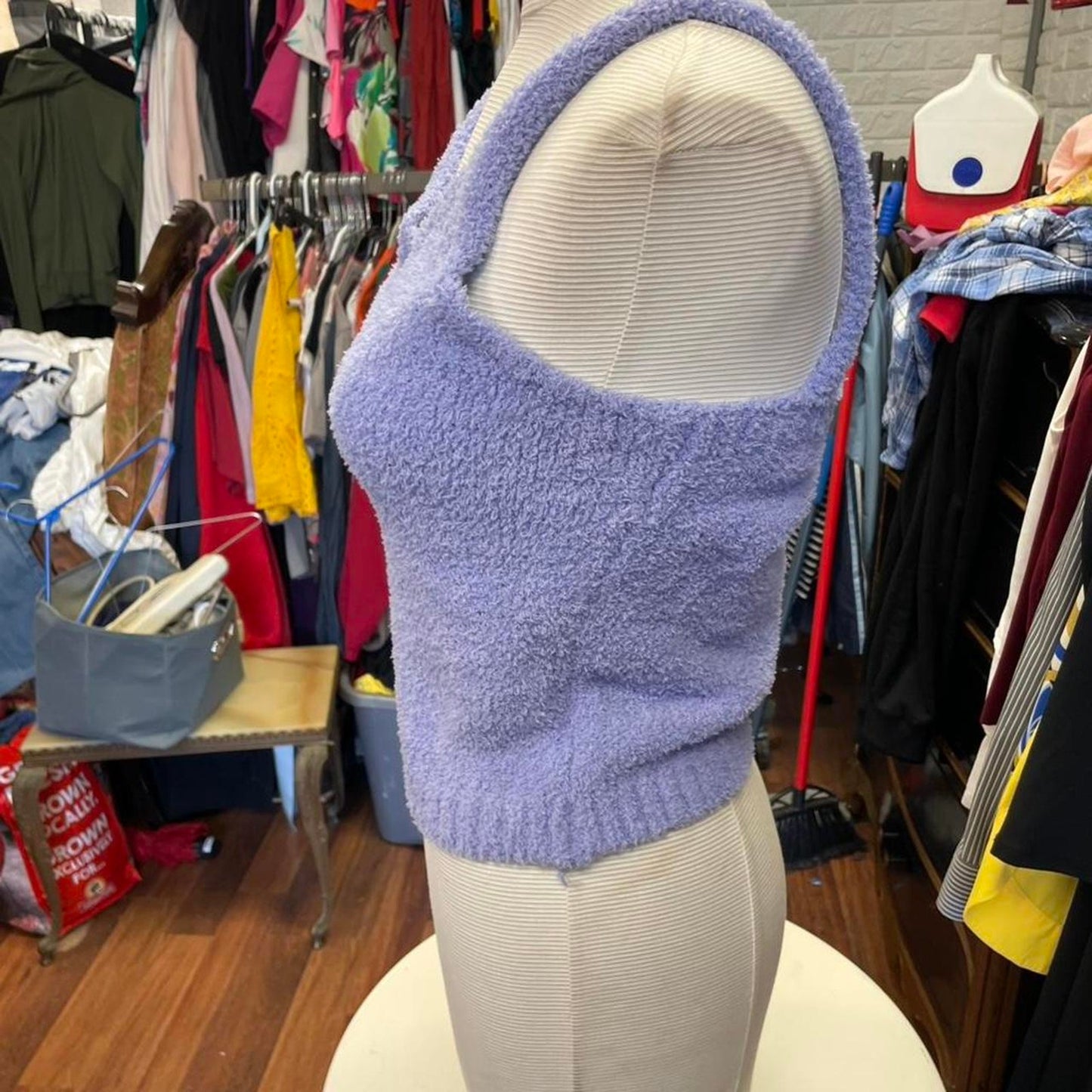 Fashion nova purple fuzzy tank