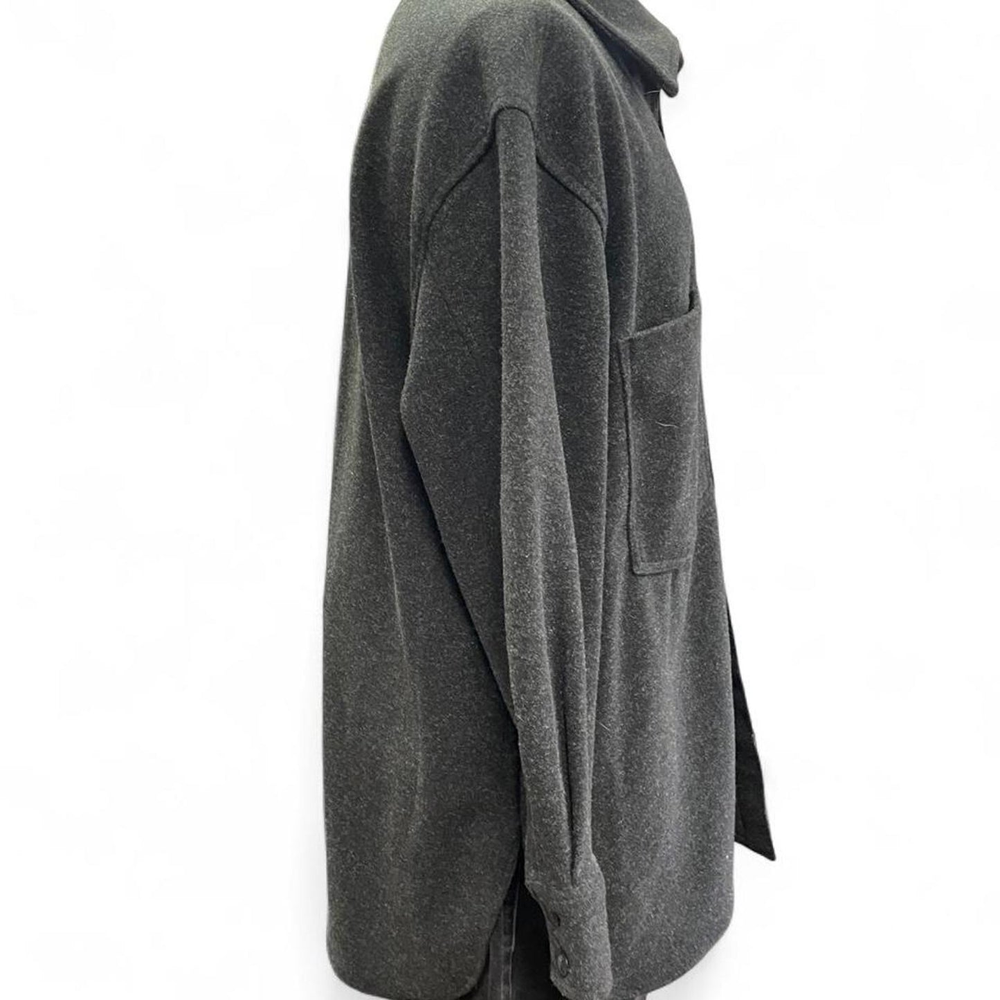 Hm grey oversized button up