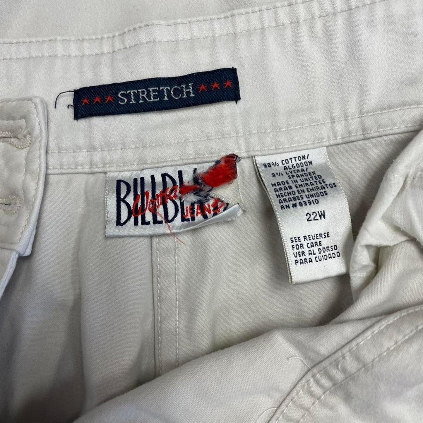 Billabong cream wide leg jeans