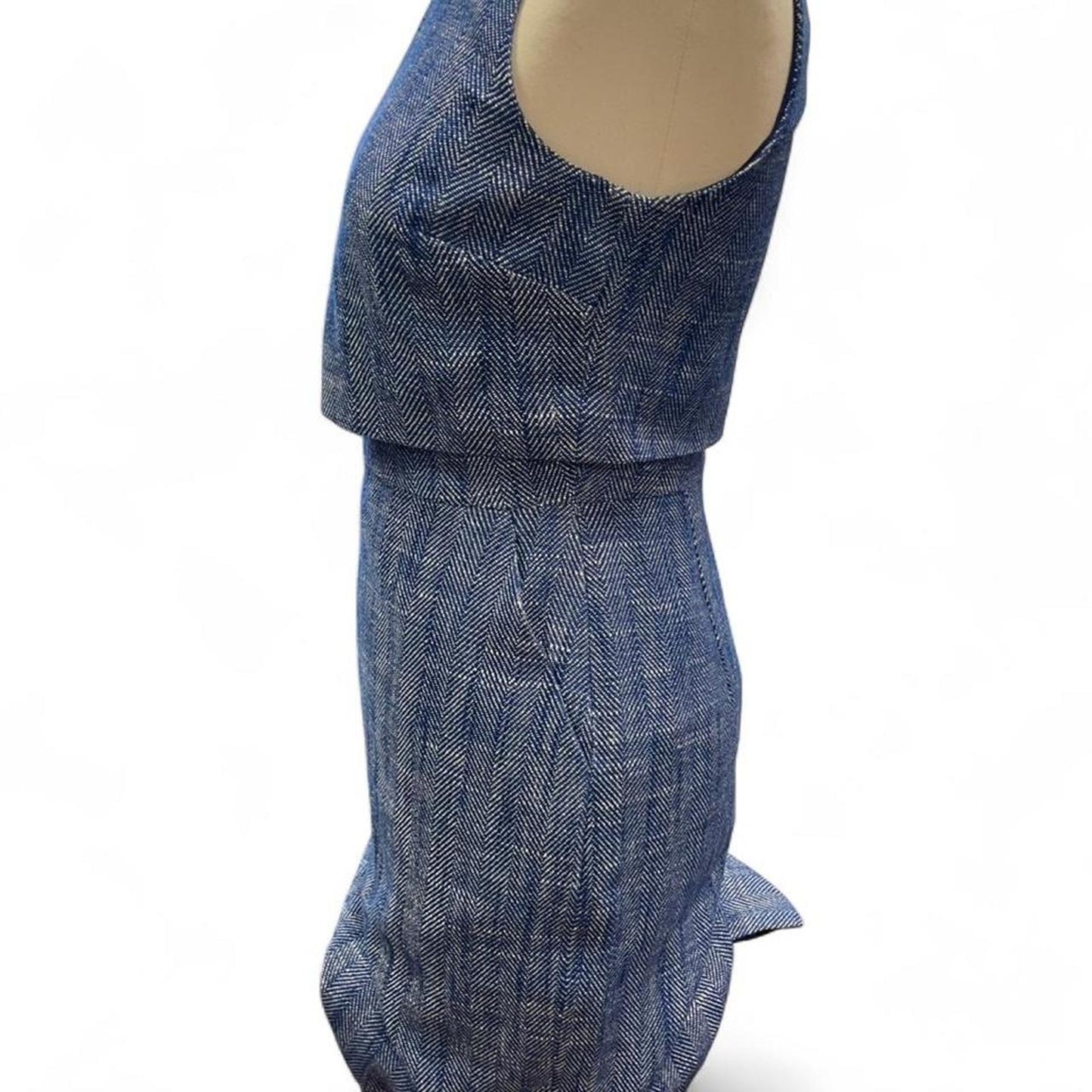 Jcrew blue herringbone dress size
