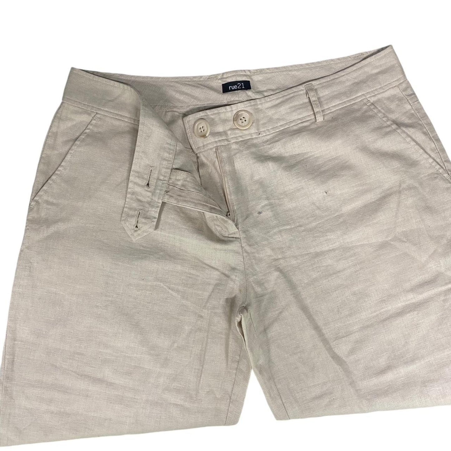 Capri cream linen trousers