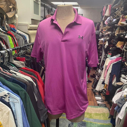 Under armour pink polo shirt