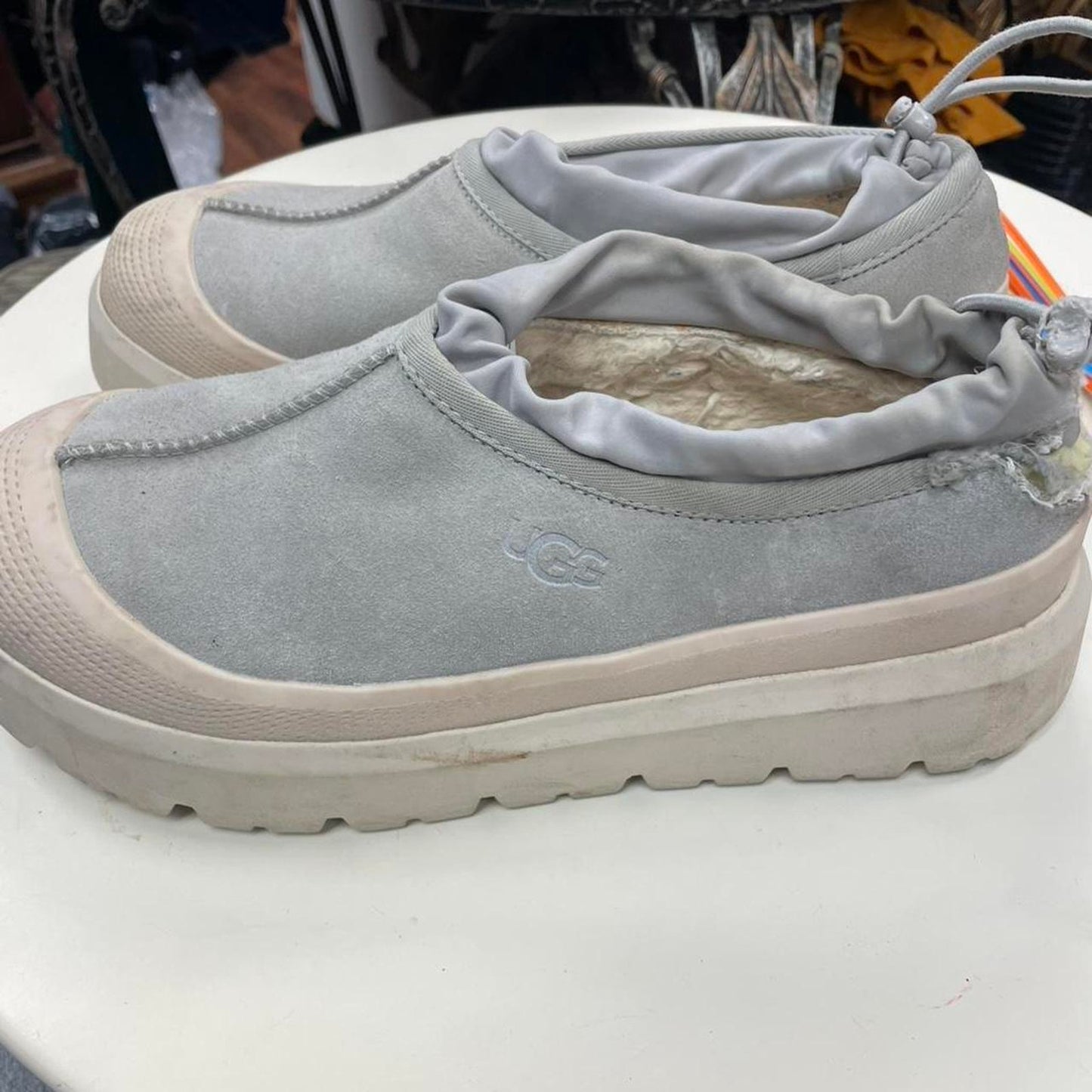 Ugg grey suede platform sneakers