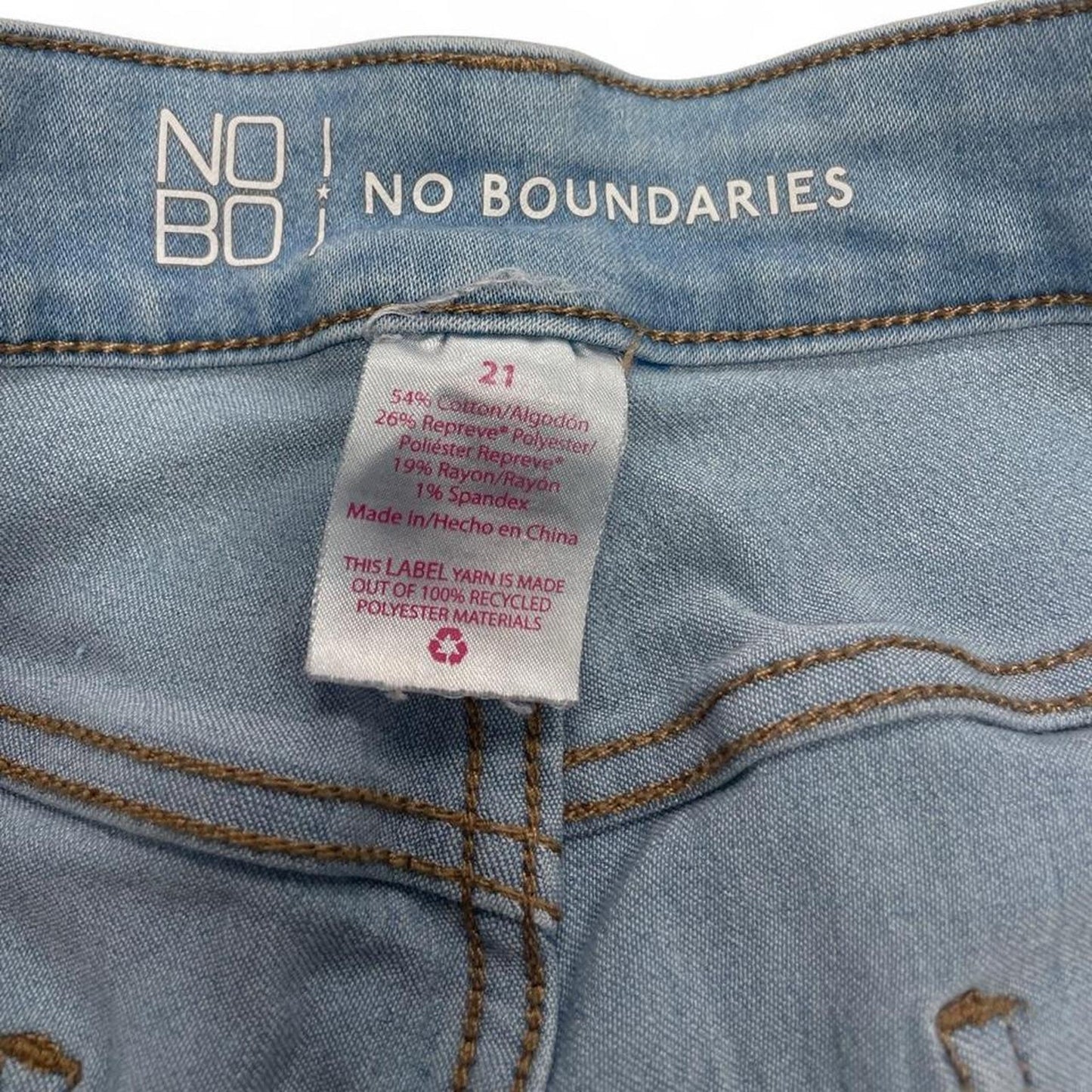 No boundaries light blue denim