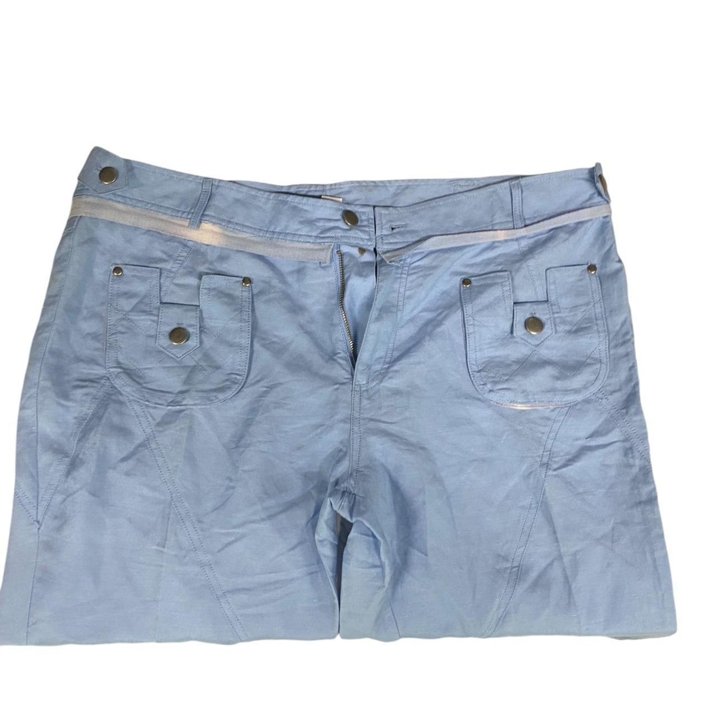 Blue cotton cargo pants