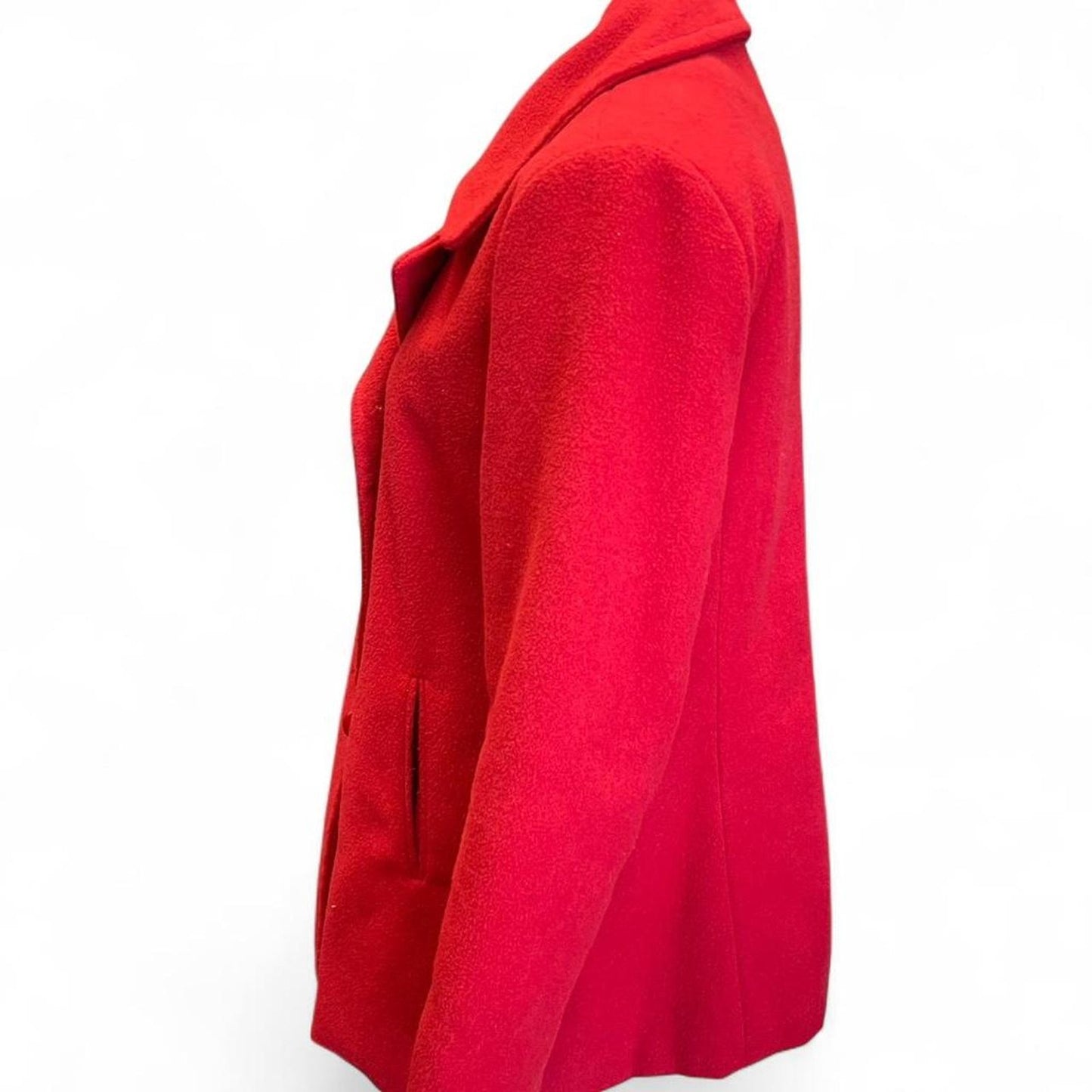 Columbia red fleece lined coat