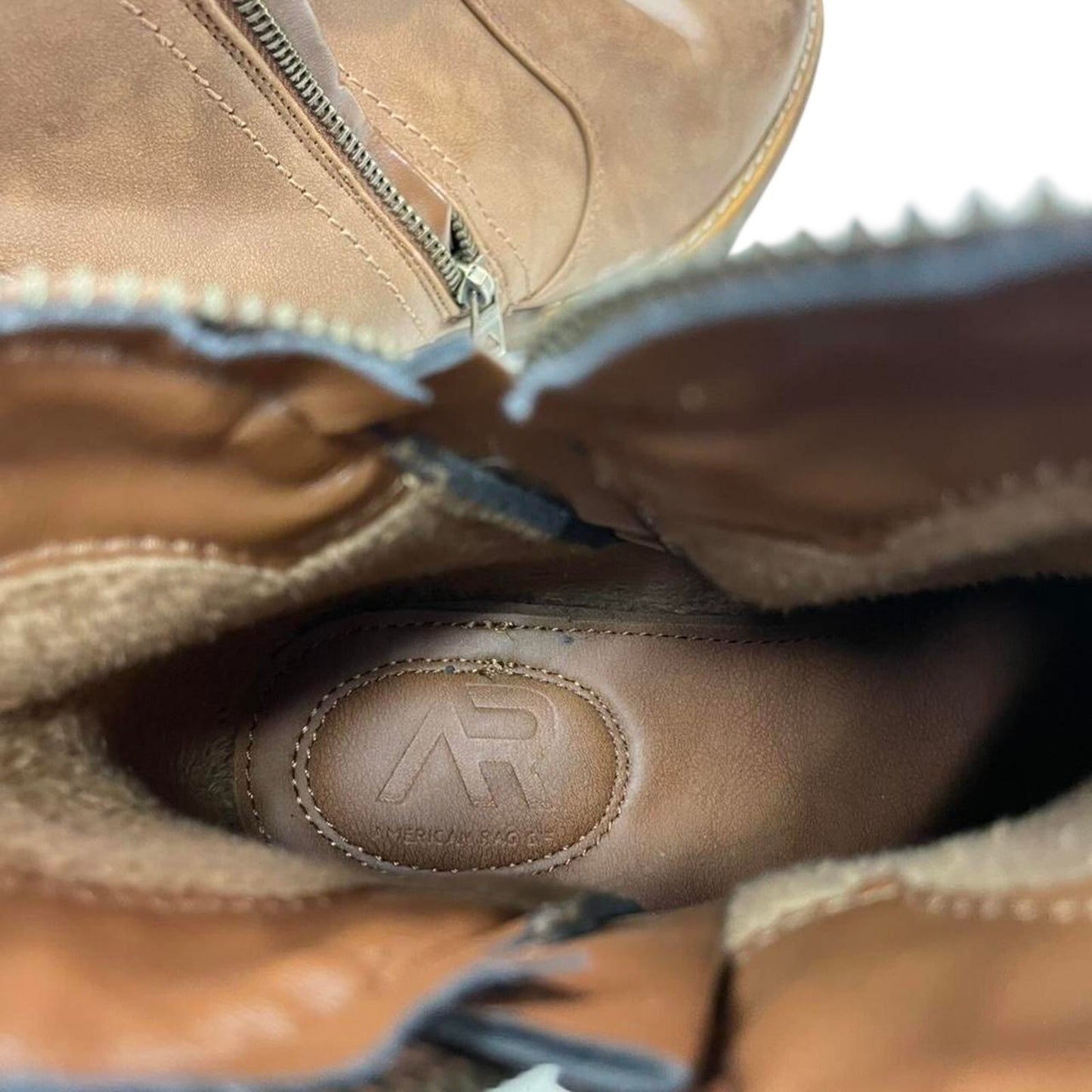 Tan leather ankle boots