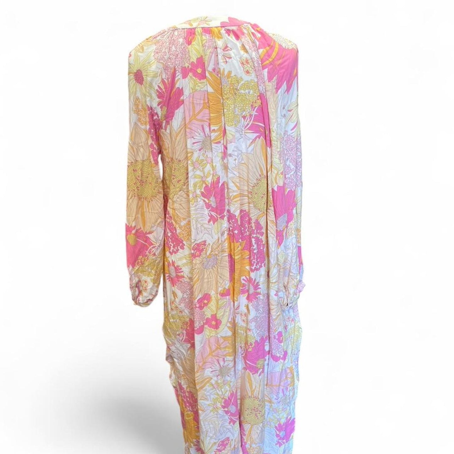 Floral maxi dress with long