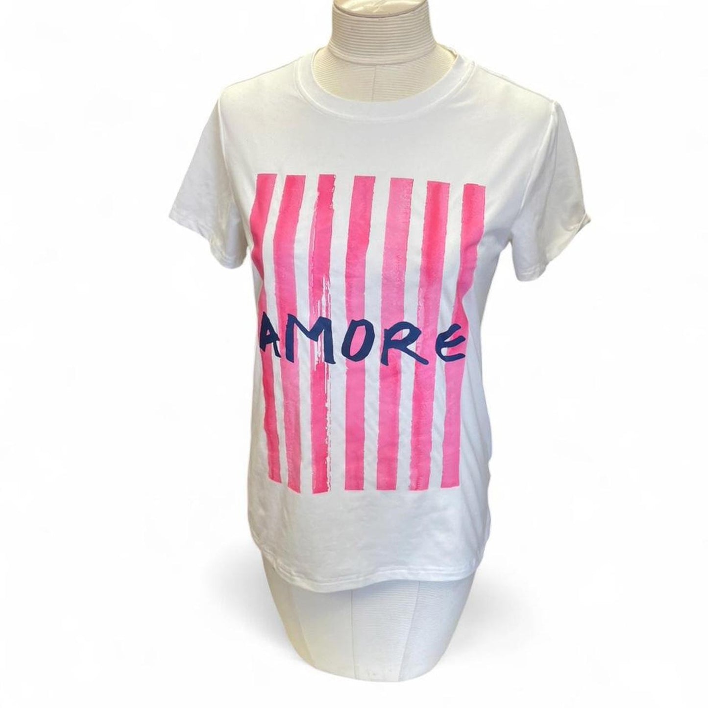 White pink striped baby