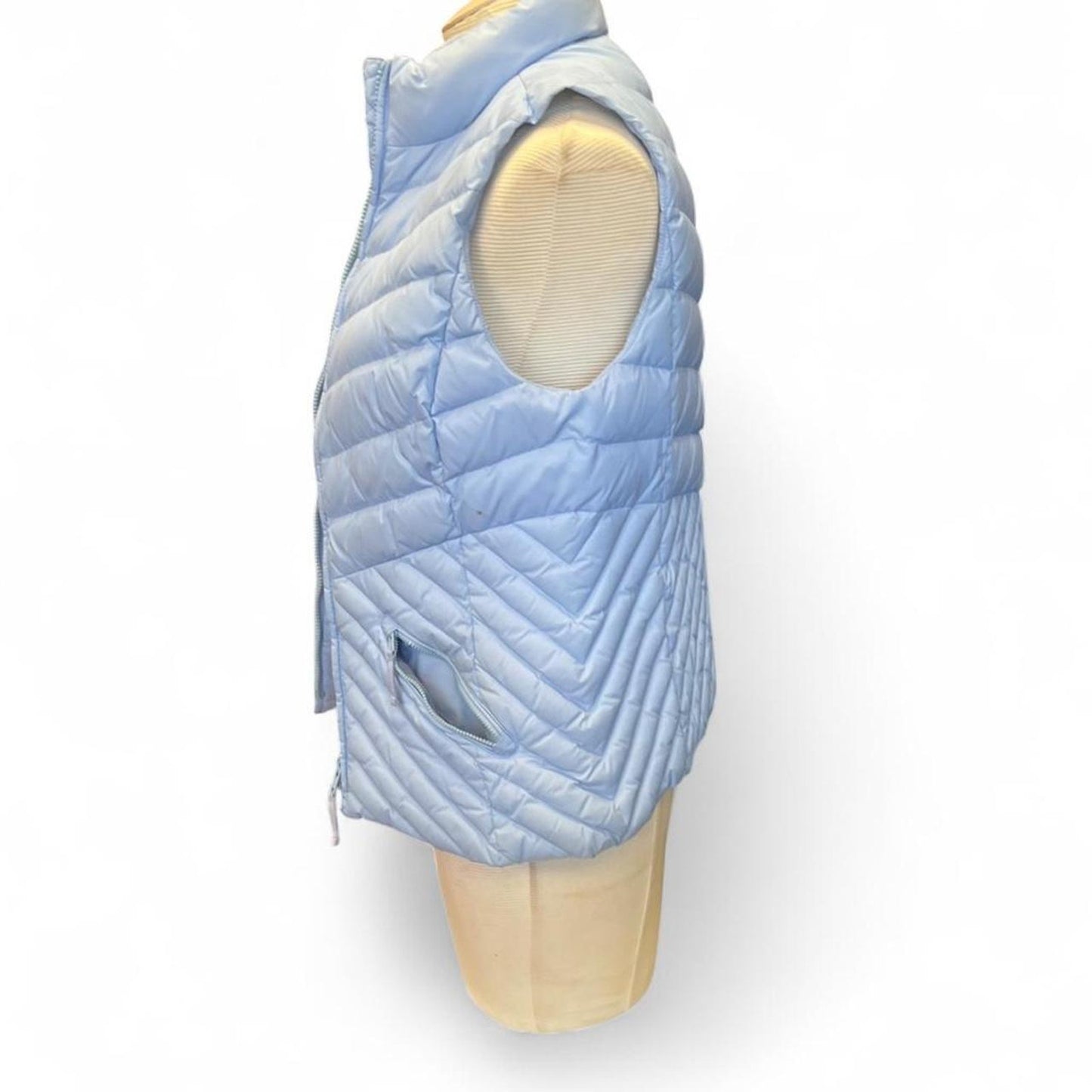 Talbots blue puffer vest size