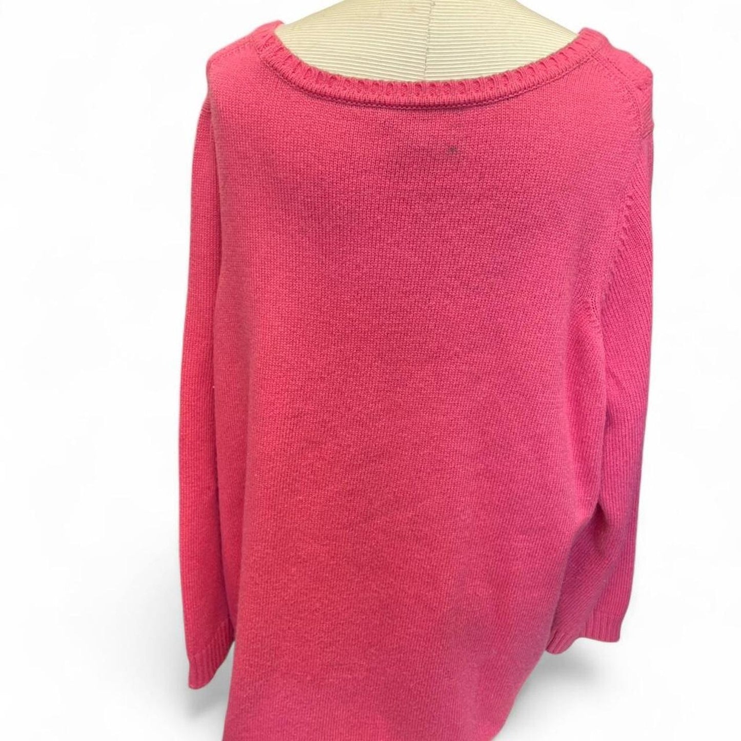 Pink cable knit sweater size
