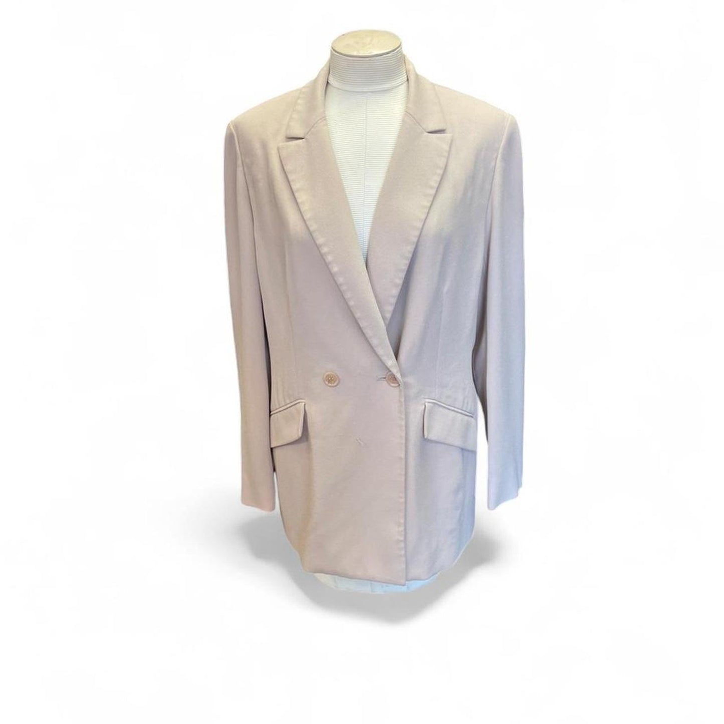 Cream double breasted blazer with