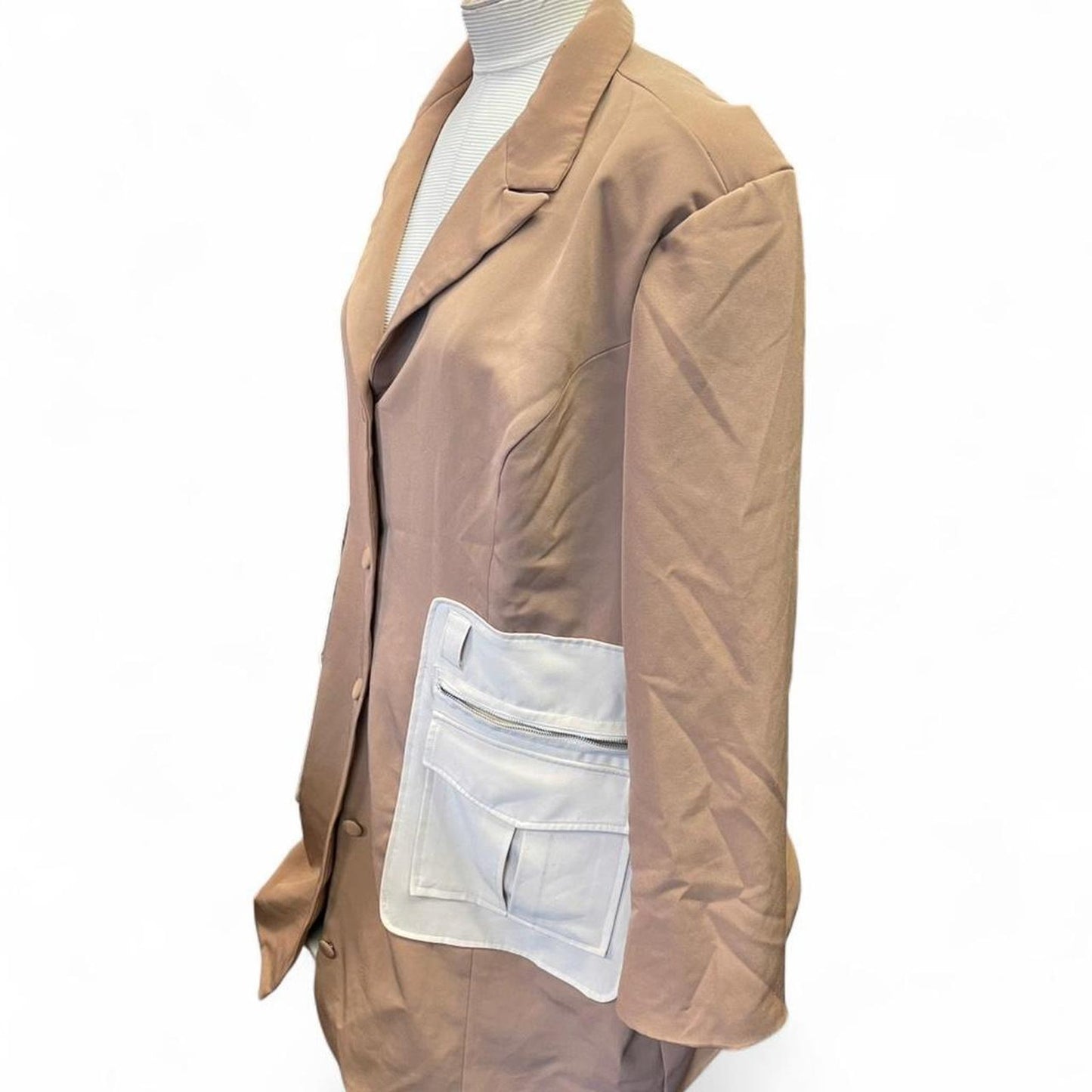 Fashion nova tan blazer