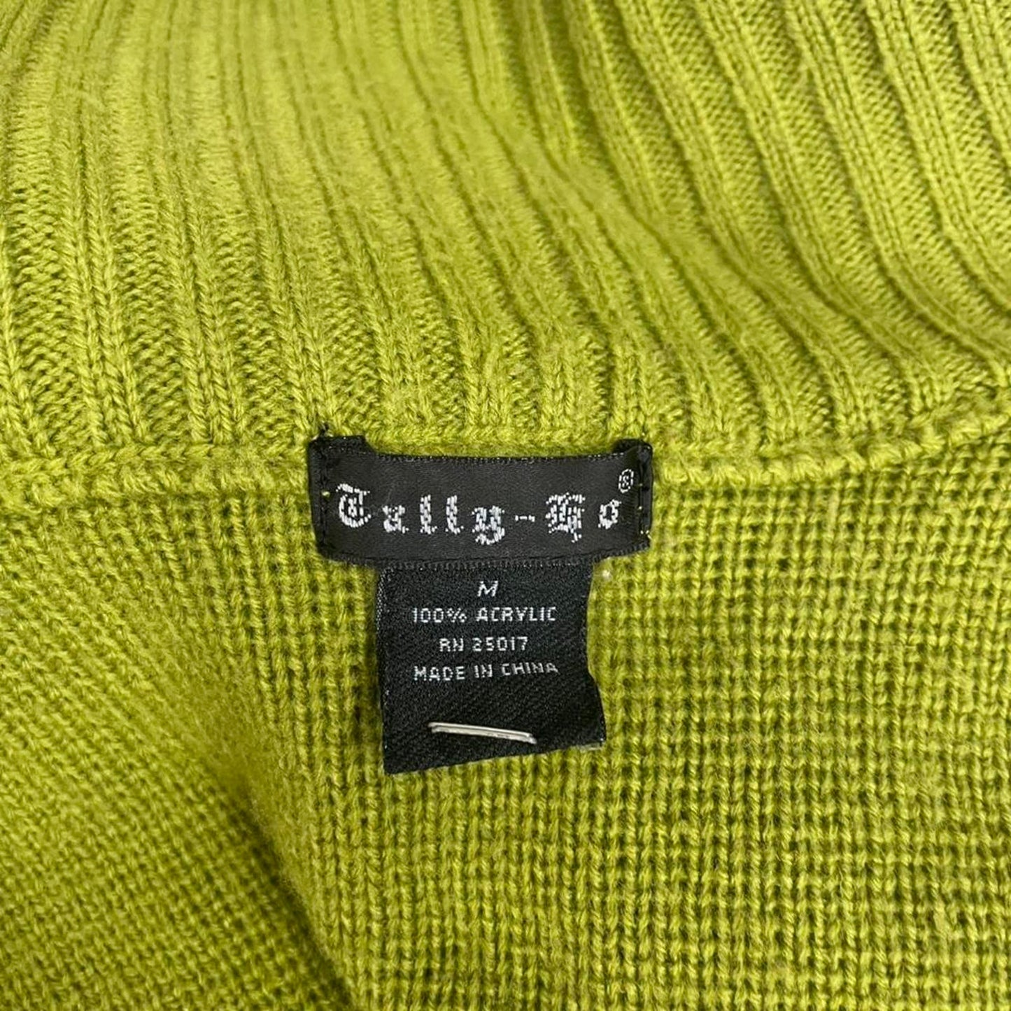 Green tally ho zip up