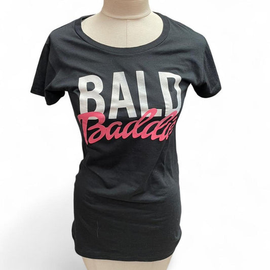 Bald baddie black baby tee