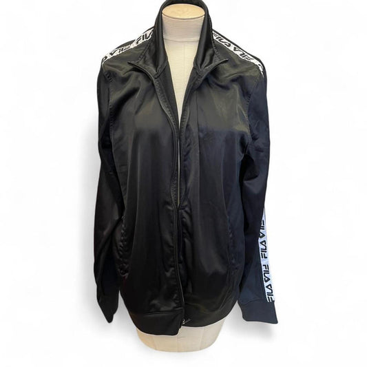 Fila black windbreaker jacket with