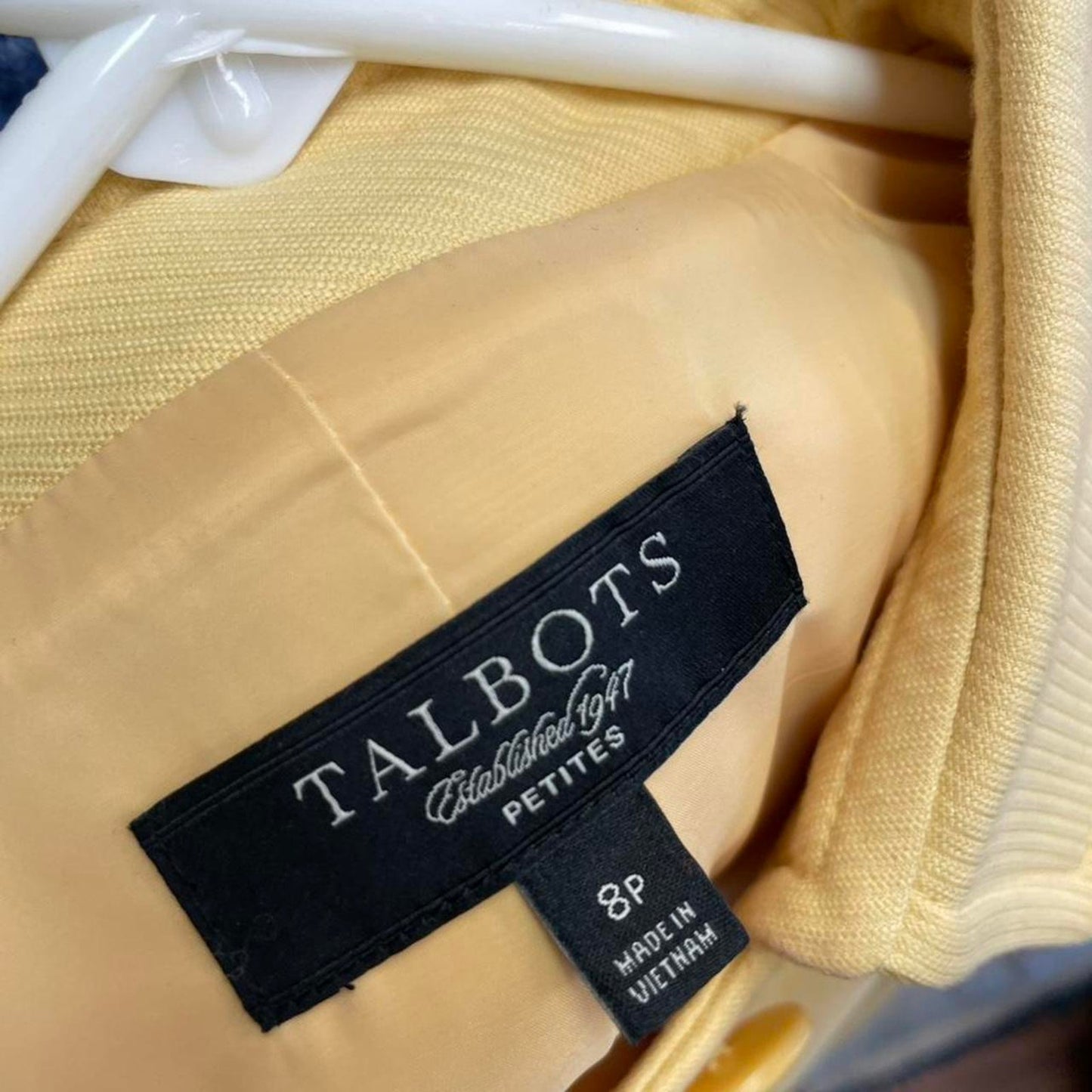 Talbots yellow button up jacket