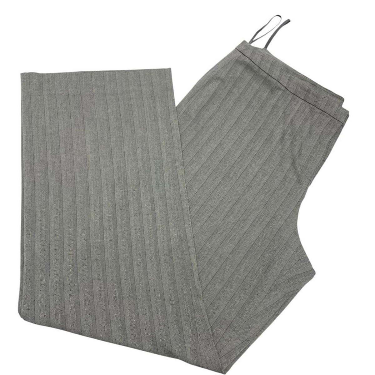 Gray pinstripe polyester viscose