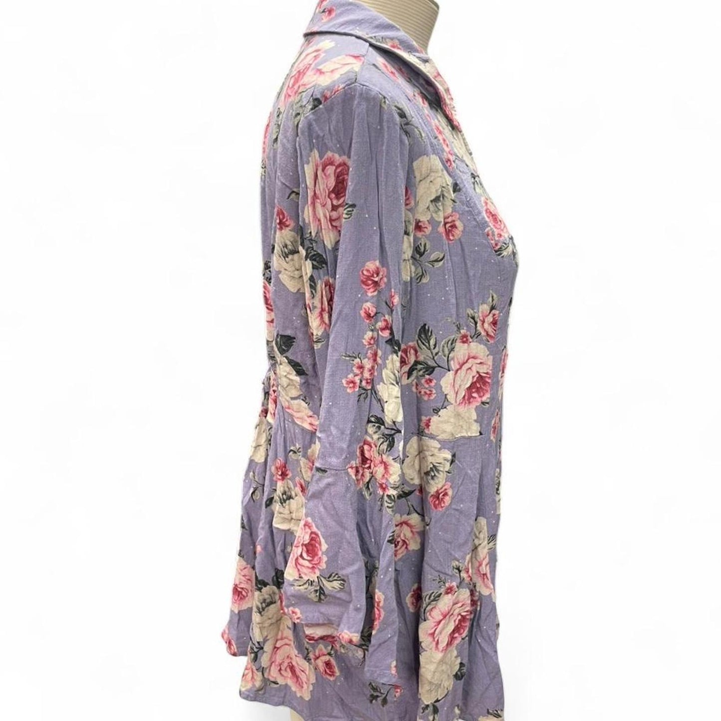 Torrid purple floral button down