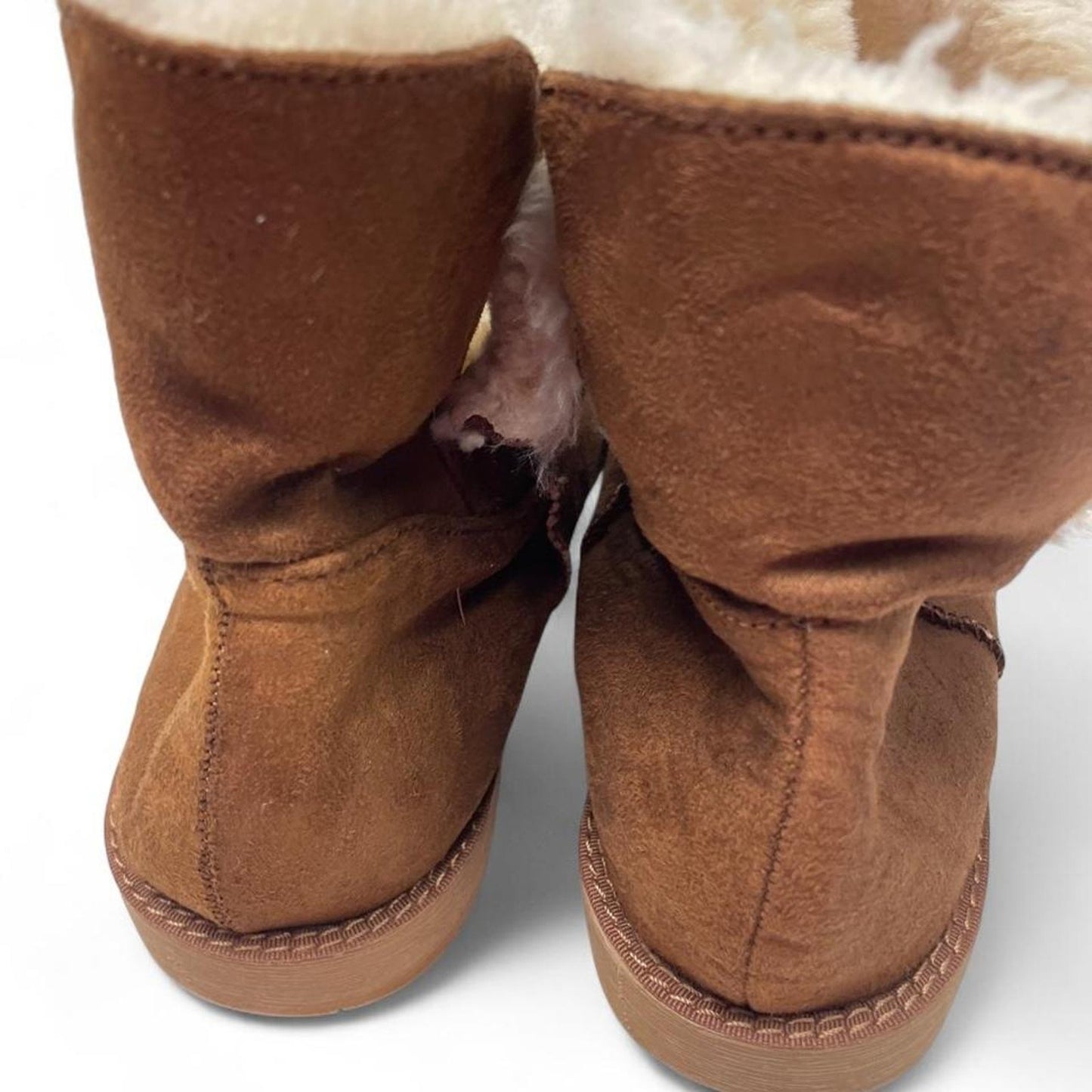Brown suede ankle boots