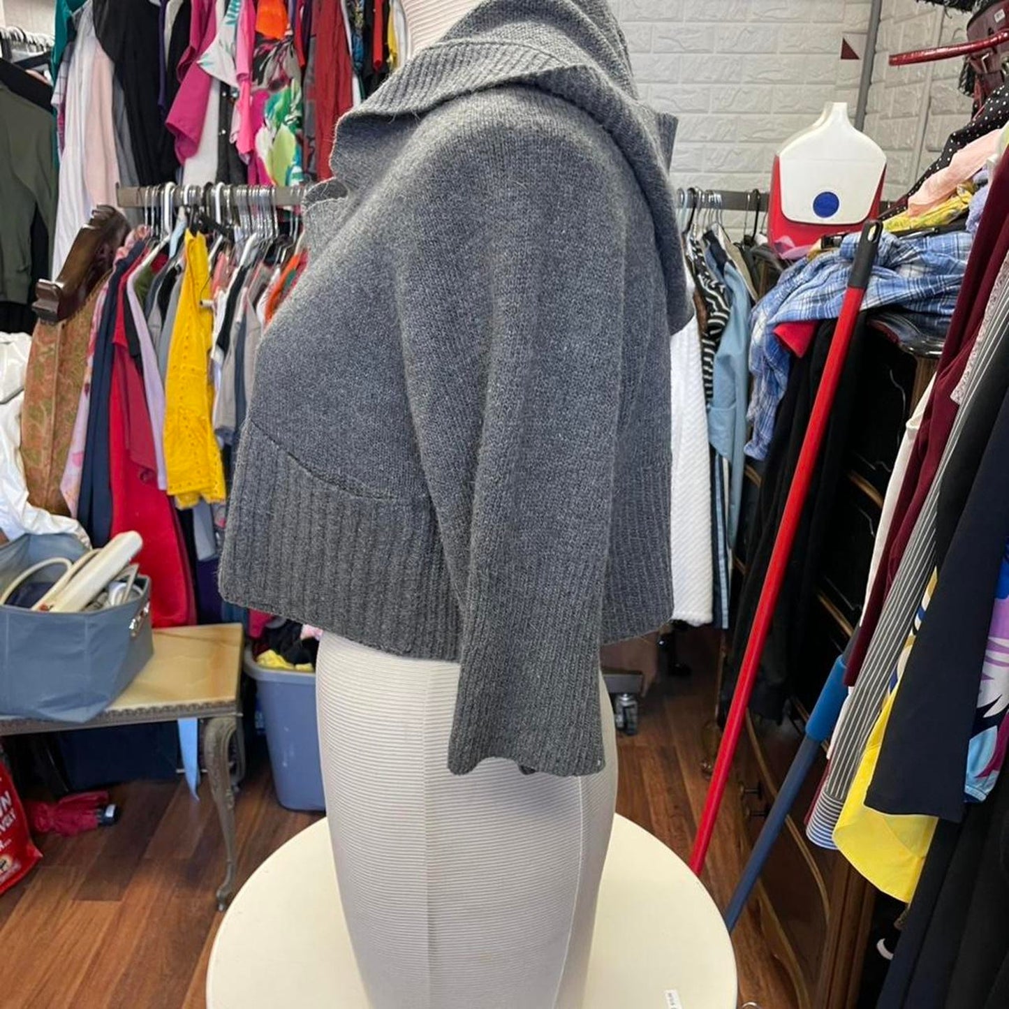 Charlotte russe grey cropped sweater