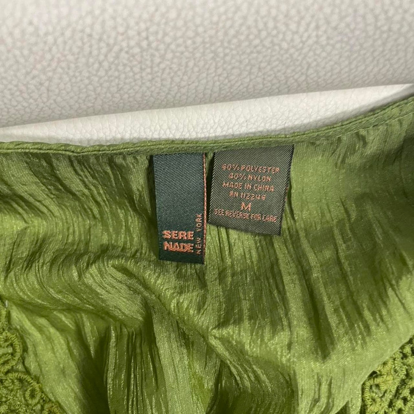 Green boho blouse
