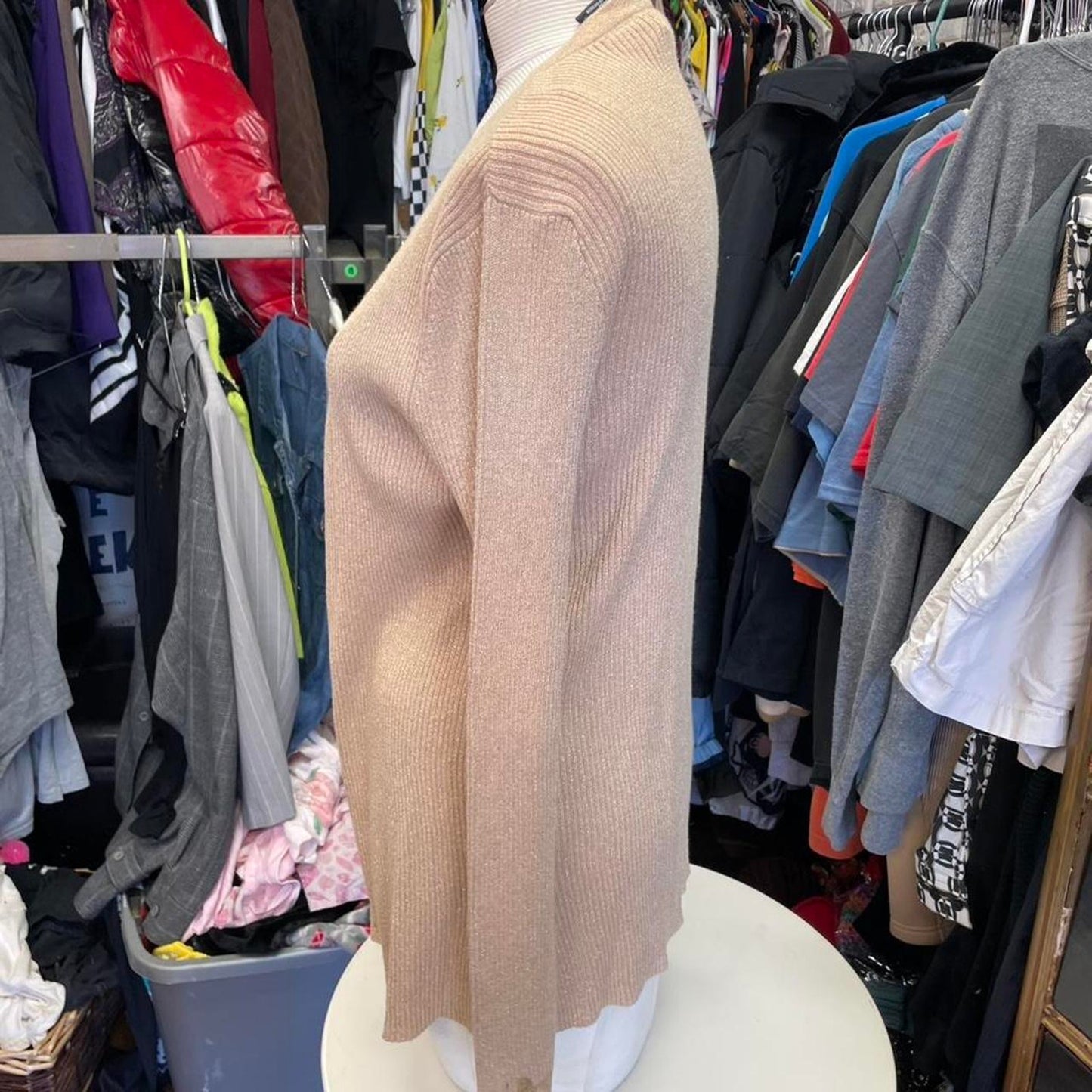 George tan cardigan size xl