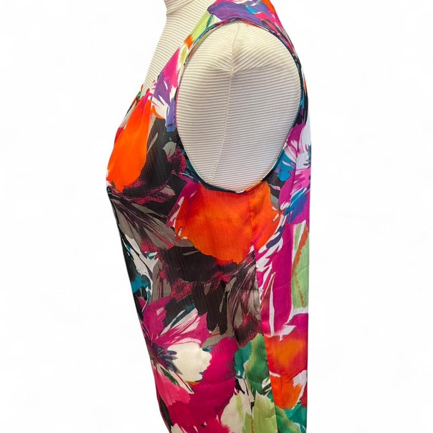Kasper multicoloured floral sleeveless blouse