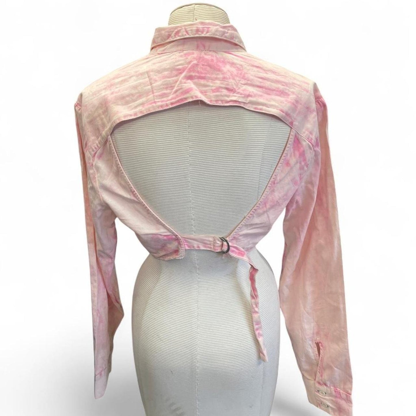 Urban outfitters pink tie dye button up
