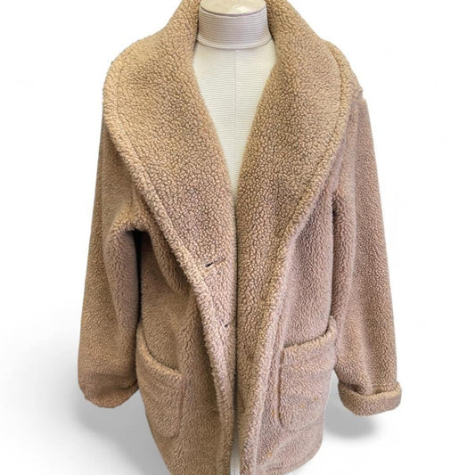 Winter silks tan teddy coat