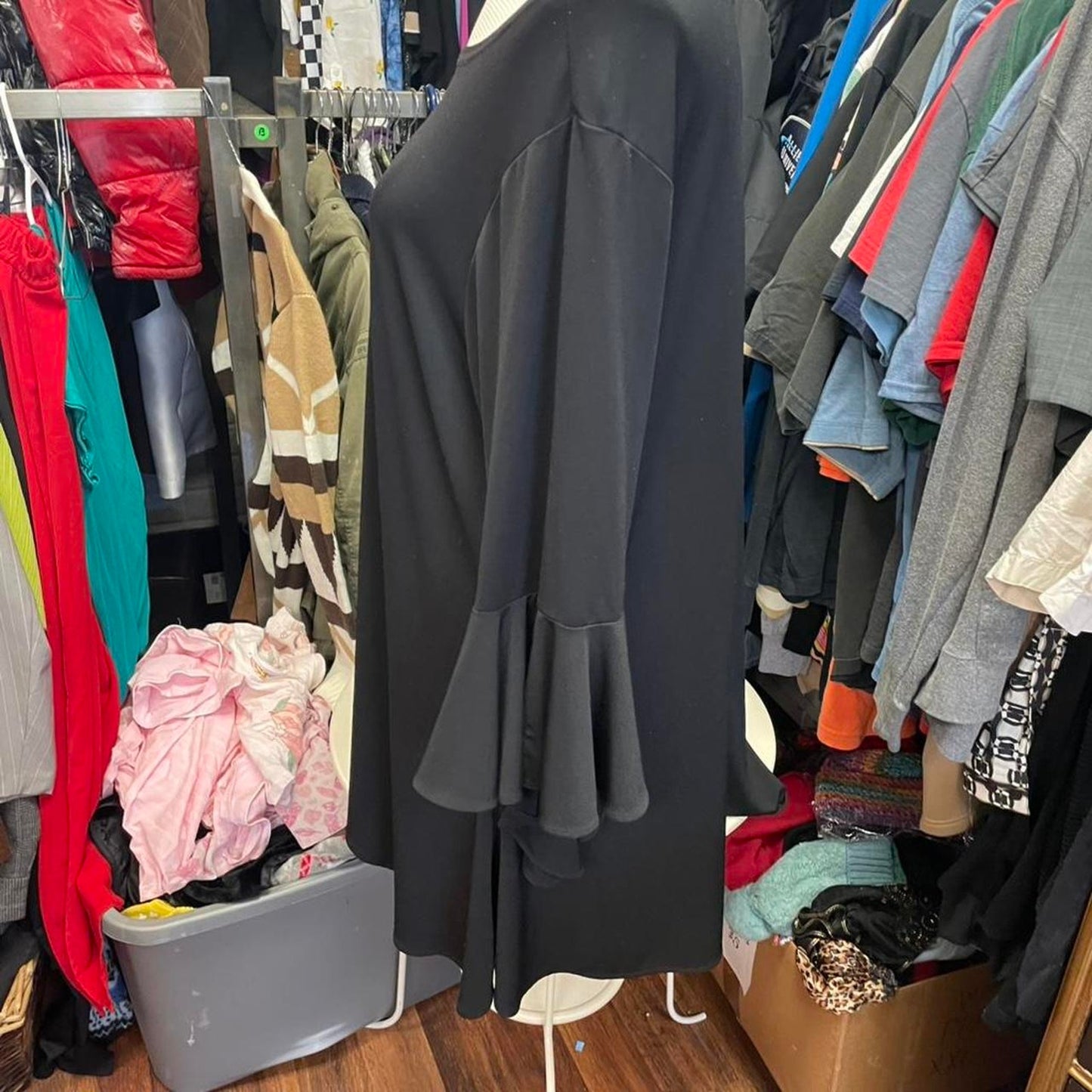 Black flowy dress with bell