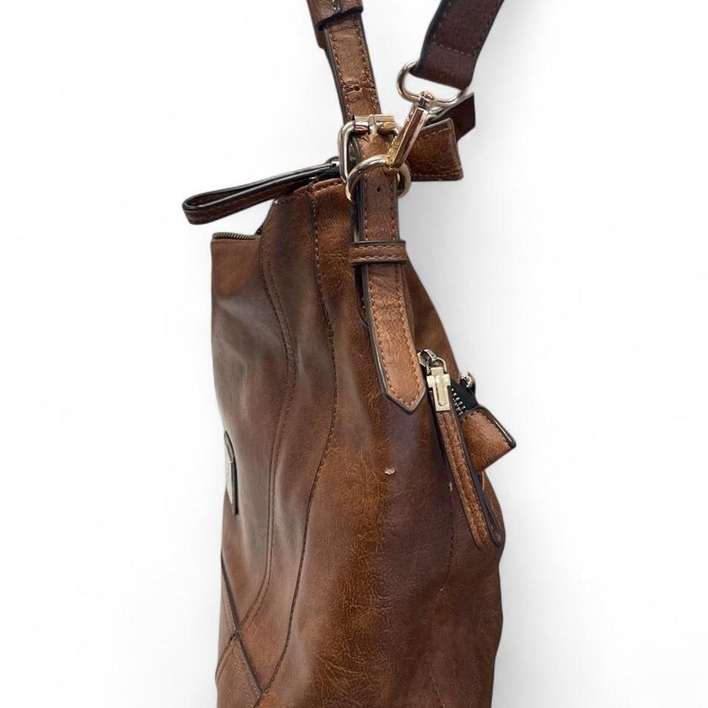 Love hat brown leather shoulder